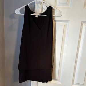 Michael Kors Black Layered Tunic Top